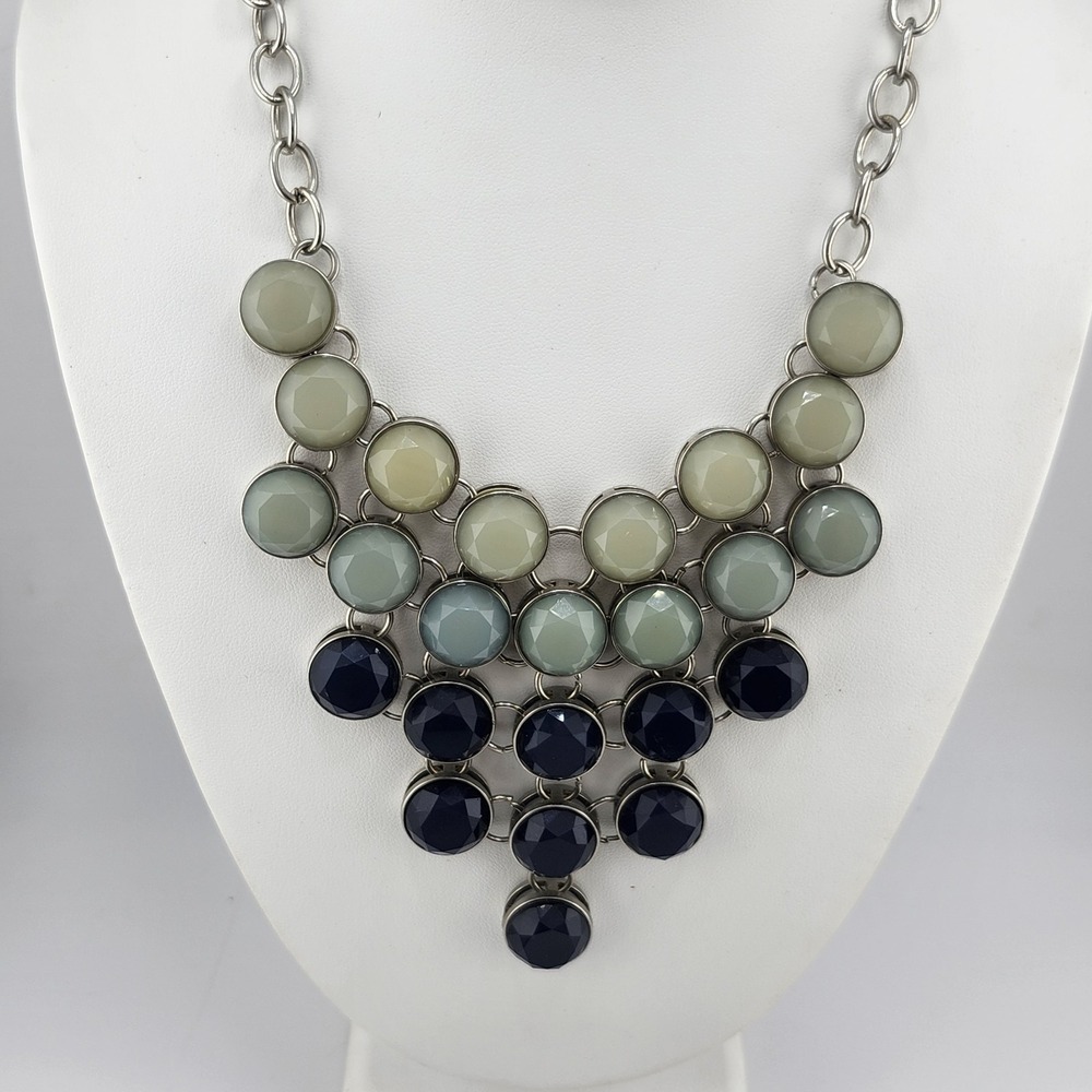 New York And Co Blue And‎ Green Bib Necklace